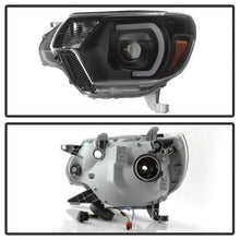 Carregar imagem no visualizador da galeria, xTune Toyota Tacoma 12-15 Headlights - Light Bar DRL - Black PRO-JH-TTA12-LBDRL-BK
