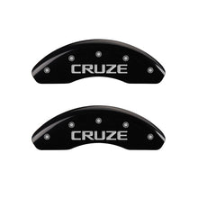Carregar imagem no visualizador da galeria, MGP Front set 2 Caliper Covers Engraved Front Cruze Black finish silver ch