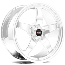 Weld S71 18x10.5 / 5x4.75 BP / 7.6in BS Polished Wheel (High Pad) - Non-Beadlock