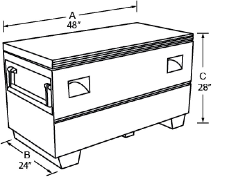 Lund Universal Steel Job Site Box/Chest - Grey