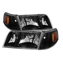 Carregar imagem no visualizador da galeria, Xtune Crown Victoria 98-11 Crystal Headlights w/ Corner Lights Set Black HD-JH-CRVI98-SET-BK