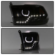 Carregar imagem no visualizador da galeria, xTune Dodge Ram 2009-2014 Halo LED Projector Headlights - Black PRO-JH-DR09-CFB-BK