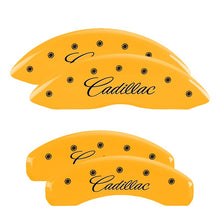 Carregar imagem no visualizador da galeria, MGP 2 Caliper Covers Engraved Front GMC Yellow Finish Black Characters 2004 GMC Canyon