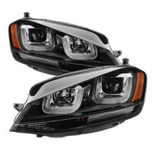 Carregar imagem no visualizador da galeria, Spyder Volkswagen Golf VII 14-16 Projector Headlights DRL LED Blk Stripe Blk PRO-YD-VG15-BLK-DRL-BK