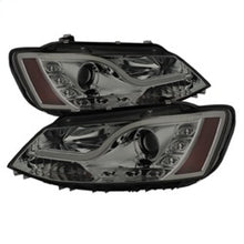 Carregar imagem no visualizador da galeria, Spyder Volkswagen Jetta 11-14 Projector Headlights Halogen Light Tube DRL Smke PRO-YD-VJ11-LTDRL-SM