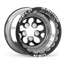 Carregar imagem no visualizador da galeria, Weld Alpha-1 15x12 / 5x4.75 BP / 4in BS Black Wheel - Black Double Beadlock MT
