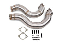 Load image into Gallery viewer, VRSF 3″ Cast Stainless Steel Catless Downpipes N54 V2 2007 – 2010 BMW 335i / 2008 – 2012 BMW 135i