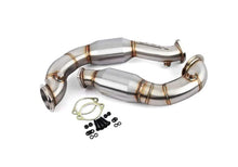Load image into Gallery viewer, VRSF 3″ Cast Stainless Steel Catless Downpipes N54 V2 2007 – 2010 BMW 335i / 2008 – 2012 BMW 135i