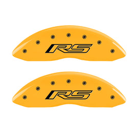 MGP 4 Caliper Covers Engraved Front & Rear Gen 5/RS Yellow finish black ch