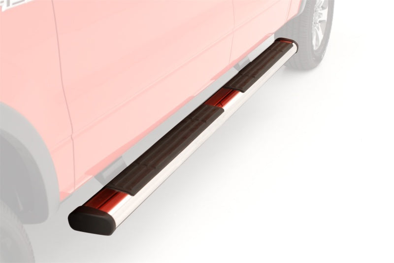 Lund 09-15 Dodge Ram 1500 Quad (Built Before 7/1/15) 6in. Oval Straight Chrome Nerf Bars - Chrome