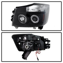 Carregar imagem no visualizador da galeria, Spyder Nissan Titan 04-14/Armada 04-07 Projector Headlights LED Halo LED Blk PRO-YD-NTI04-HL-BK