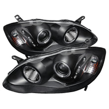 Carregar imagem no visualizador da galeria, Xtune Toyota Corolla 03-08 Projector Headlights LED Halo Black PRO-JH-TC03-LED-AM-BK