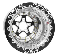 Carregar imagem no visualizador da galeria, Weld Alumastar 2.0 15x10 / 5x4.75 BP / 7in. BS Black Wheel - Black Single Bead Lock MT