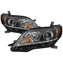 Carregar imagem no visualizador da galeria, Spyder Toyota Sienna 2011-2014  Projector Headlights - DRL LED - Black PRO-YD-TSEN11-DRL-BK