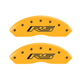 MGP 4 Caliper Covers Engraved Front & Rear Gen 5/RS Yellow finish black ch