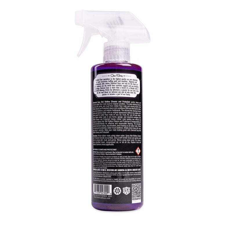 Chemical Guys Mat ReNew Rubber + Vinyl Floor Mat Cleaner & Protectant - 16oz (P6)