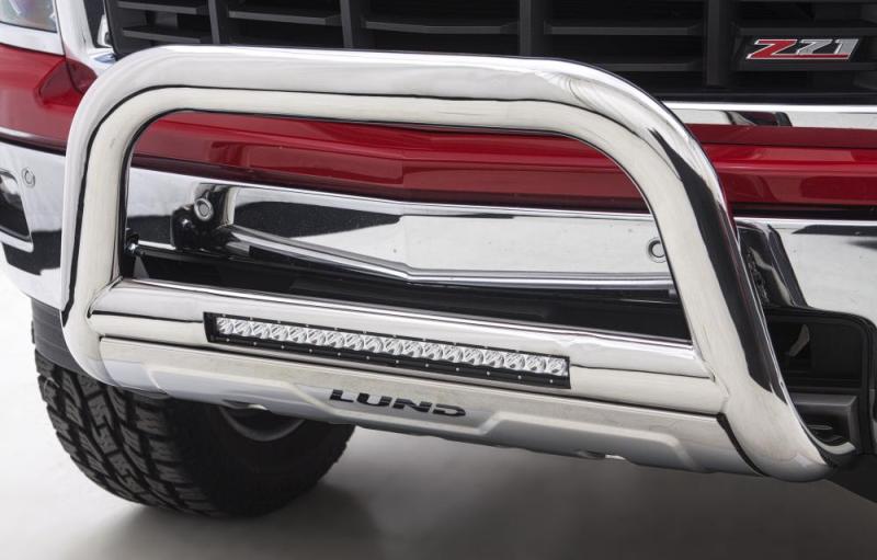 Lund 10-17 Dodge Ram 2500 Bull Bar w/Led Light Bar - Polished