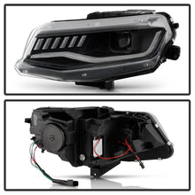 Carregar imagem no visualizador da galeria, Spyder Chevy Camaro 16-18 HID Model Full LED Headlights Black PRO-YD-CCAM16HIDAP-SEQ-BK