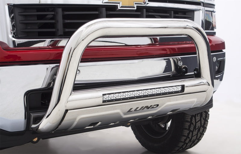 Lund 10-17 Dodge Ram 2500 Bull Bar w/Led Light Bar - Polished