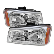 Carregar imagem no visualizador da galeria, Xtune Chevy Silverado 1500/2500/3500 03-06 Crystal Headlights Chrome HD-JH-CSIL03-C-AM
