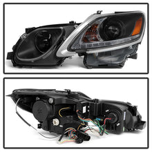 Carregar imagem no visualizador da galeria, Spyder Lexus GS 300 / 350 / 450 06-11 Headlights - HID Model Only - Black PRO-YD-LG06-HID-DRL-BK