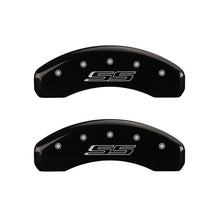 Carregar imagem no visualizador da galeria, MGP 4 Caliper Covers Engraved Front &amp; Rear Gen 5/SS Black finish silver ch
