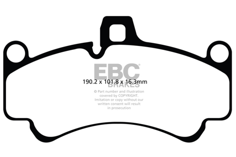 EBC 01-03 Porsche 911 (996) (Cast Iron Rotor only) 3.6 Twin Turbo GT2 Orangestuff Front Brake Pads