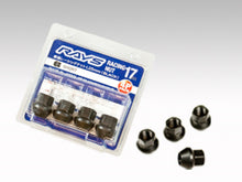 Carregar imagem no visualizador da galeria, Rays 17 Hex Racing Nut Set L25 Short Type 12x1.50 - Black Chromate (4 Pieces)