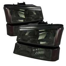 Carregar imagem no visualizador da galeria, Xtune Chevy Silverado 2500HD 03-06 Crystal Headlights w/ Amber Lights Smoke HD-JH-CSIL03-AM-SM-SET