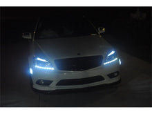 Carregar imagem no visualizador da galeria, Spyder Mercedes Benz C-Class 08-11 Projector Headlights Halogen - DRL Blk PRO-YD-MBW20408-DRL-BK