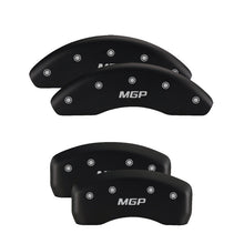 Carregar imagem no visualizador da galeria, MGP 4 Caliper Covers Engraved Front &amp; Rear Vintage Style/RT Yellow finish black ch