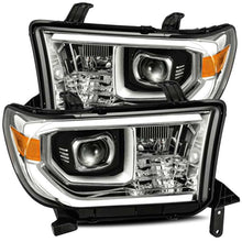 Carregar imagem no visualizador da galeria, AlphaRex 07-13 Toyota Tundra PRO-Series Projector Headlights Plank Style Chrome w/Activation Light