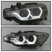 Carregar imagem no visualizador da galeria, Spyder 12-14 BMW F30 3 Series 4DR Projector Headlights - LED DRL - Smoke (PRO-YD-BMWF3012-DRL-SM)