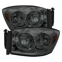 Carregar imagem no visualizador da galeria, Xtune Dodge Ram 1500 06-08 / Ram 2500/3500 06-09 Amber Crystal Headlights Smoke HD-JH-DR06-AM-SM