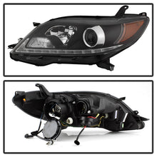 Carregar imagem no visualizador da galeria, Spyder Toyota Sienna 2011-2014  Projector Headlights - DRL LED - Black PRO-YD-TSEN11-DRL-BK