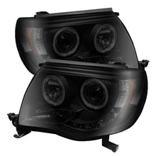 Carregar imagem no visualizador da galeria, Spyder Toyota Tacoma 05-11 Projector Headlights LED Halo LED Blk Smke PRO-YD-TT05-HL-BSM