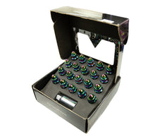 Carregar imagem no visualizador da galeria, NRG 500 Series M12 X 1.5 Bullet Shape Steel Lug Nut Set - 21 Pc w/Lock Key - Neochrome
