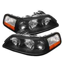 Carregar imagem no visualizador da galeria, Xtune Lincoln Town Car 05-11 Crystal Headlights Black HD-JH-LTC05-AM-BK