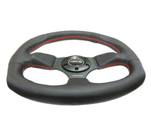Carregar imagem no visualizador da galeria, NRG Reinforced Steering Wheel (320mm Horizontal / 330mm Vertical) Leather w/Red Stitching