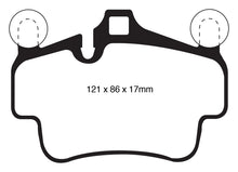 Carregar imagem no visualizador da galeria, EBC 07-08 Porsche 911 (997) (Cast Iron Rotor only) 3.6 Carrera 2 Redstuff Front Brake Pads