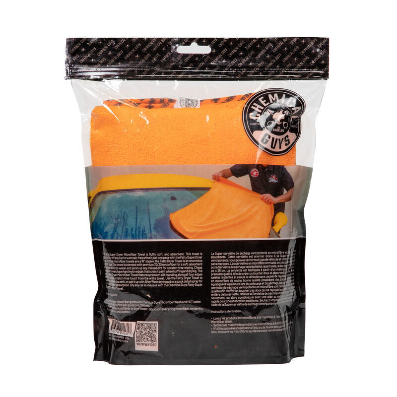 Chemical Guys Fatty Super Dryer Microfiber Drying Towel - 25in x 34in - Orange (P12)