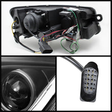 Carregar imagem no visualizador da galeria, Spyder Audi A6 05-07 Projector Headlights Halogen Light Tube DRL Blk PRO-YD-ADA605-LTDRL-BK
