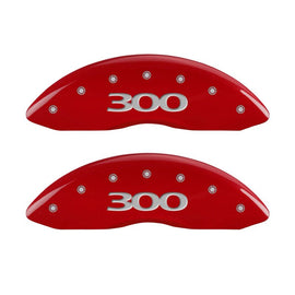 MGP 4 Caliper Covers Engraved Front & Rear 300 Red finish silver ch