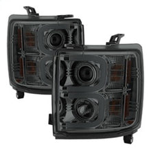 Carregar imagem no visualizador da galeria, Spyder Chevy Silverado 14-16 2500 HD Projector Headlights Light Bar DRL Smke PRO-YD-CSHD14-LBDRL-SM