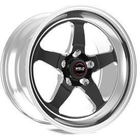 Weld S71 15x9.33 / 5x4.5 BP / 7.5in. BS Black Wheel (Low Pad) - Black Single Beadlock