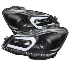 Carregar imagem no visualizador da galeria, Spyder Mercedes Benz W204 C-Class 12-13 Projector Halogen Model- DRL Blk PRO-YD-MBW20412-DRL-BK