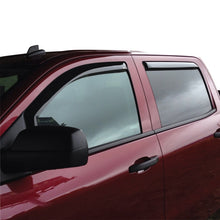 Carregar imagem no visualizador da galeria, Westin 2014-2018 Chevy Silverado 1500 Crew Cab Wade In-Channel Wind Deflector 4pc - Smoke