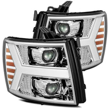 Carregar imagem no visualizador da galeria, AlphaRex 07-13 Chevy 1500HD PRO-Series Proj Headlights Plank Style Chrome w/Activ Light/Seq Signal