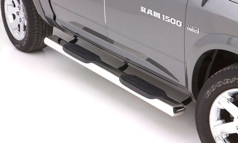 Lund 09-15 Dodge Ram 1500 Crew Cb (Built Before 7/1/15) 6in. Oval Straight Chrome Nerf Bars - Chrome