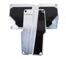 Carregar imagem no visualizador da galeria, NRG Brushed Aluminum Sport Pedal A/T - Silver w/Black Carbon